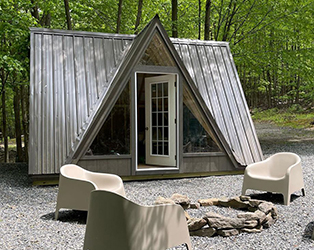 Custom A Frame Cabin Shell built by Pine Creek Structures (No Interior Finish)