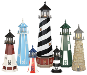 Lighthouse Outdoor Décor from Pine Creek Structures