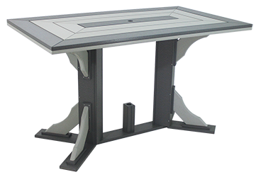 Pine Creek Structures Outdoor Patio Furniture - 40" x 70" Rectangle Pub Table