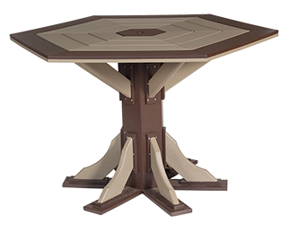 Pine Creek Structures Outdoor Patio Furniture - 54" Hexagon Pub Table