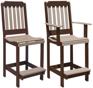 Pine Creek Structures Outdoor Patio Furniture - Classic Pub Chairs