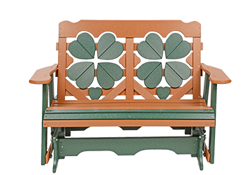 Pine Creek Structures Outdoor Patio Furniture - 4' Poly Clover Glider