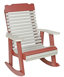 Pine Creek Structures Outdoor Patio Furniture - Poly Contoured Rocker