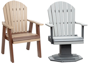 Pine Creek Structures Outdoor Patio Furniture - Fanback Dining Chairs