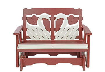 Pine Creek Structures Outdoor Patio Furniture - 4' Poly Swan Glider