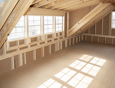 XL Cape Dormer On 2-Story Building (Interior View)