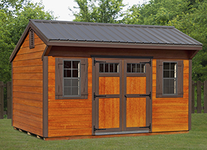 Cottage Style Shed with Metal Roof