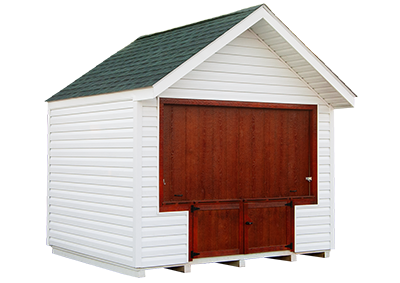 Custom 10 x 8 Cape Cod Vinyl Vendor Building from Pine Creek Structures