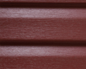 Heritage Red optional color sample for lifetime vinyl siding