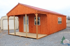 pine creek structures board and batten peak getaway weekend cabin with metal roof in Martinsburg, WV