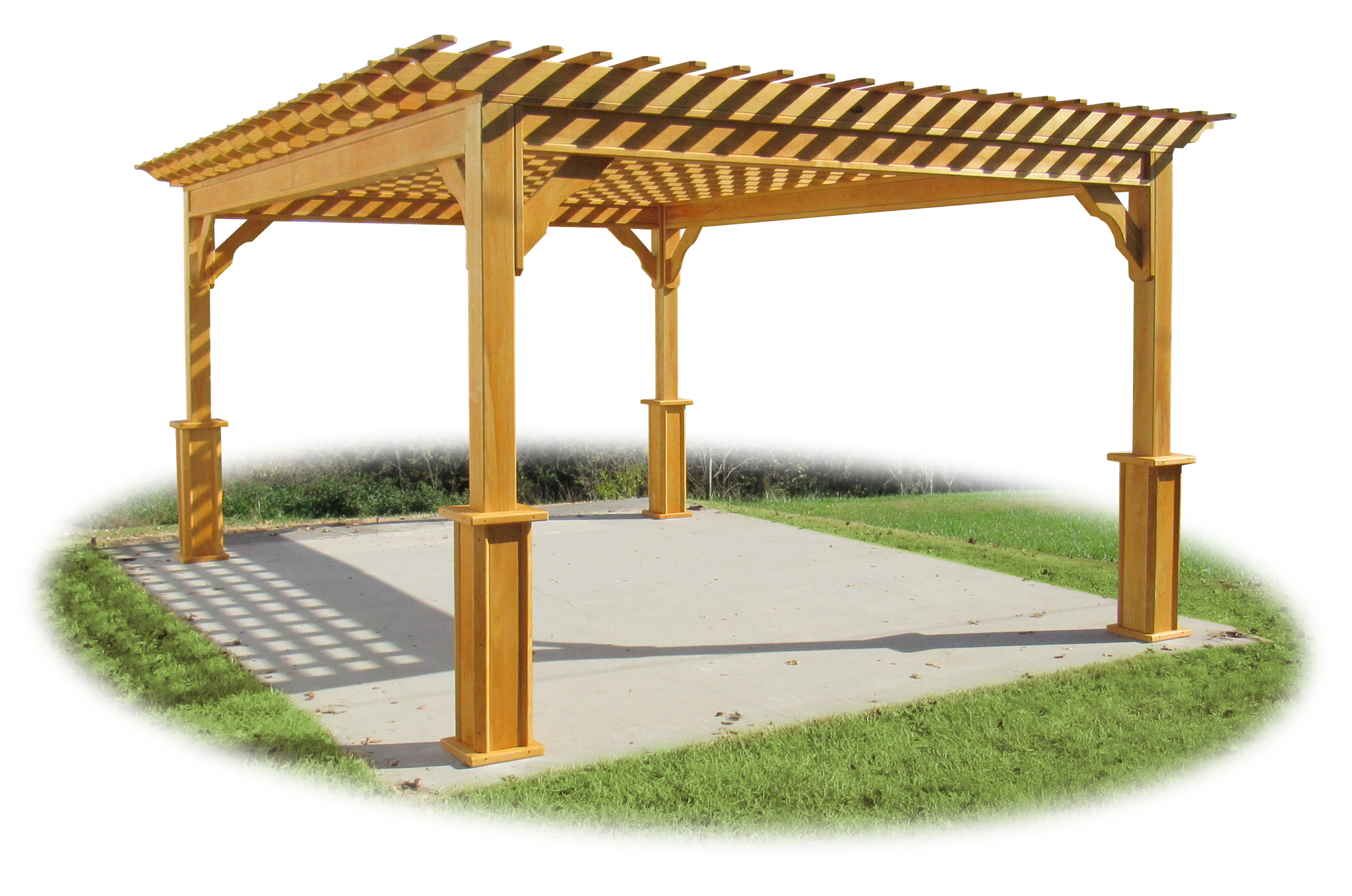 wood bedford pergola