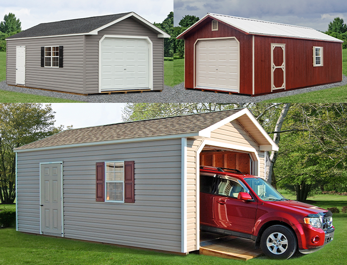 Custom Order A Peak Style Garage from Pine Creek Structures of Zelienople