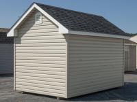 8x12 Cape Cod Style Storage Shed with Vinyl Siding and Shingle Roof