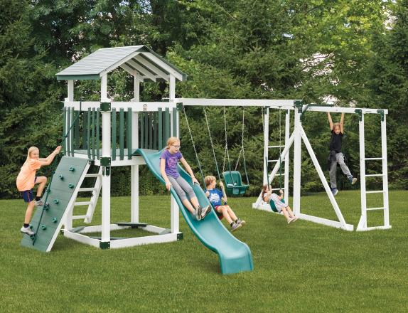 VINYL  SWINGSET AT PINE CREEK STRUCTURES IN YORK,PA.