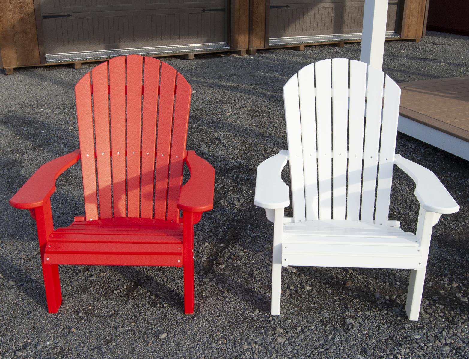 Red white and blue adirondack outlet chairs