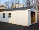 White A-Frame Single Car Garage