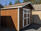 10x12 Peak Shed in coffee polyurethane LP SmartSide siding