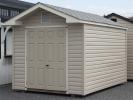 8x12 Front Entry Peak Storage Shed with vinyl siding